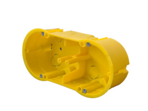 Коробка д/уст. розеток/вимик., бетон/цегла, 2-на, 145х70х51 мм,  D 60мм