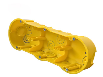 Коробка д/уст. розеток/вимик., бетон/цегла, 3-на, 215х70х46 мм,  D 60мм