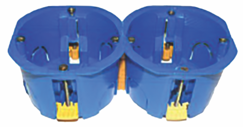 Коробка під гіпсокартон, 2-на, 145х70х51 мм,  D 60мм