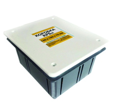 Коробка для розведення проводів прих.уст.по бетону 120х100х70мм з криш., негорюча, Україна