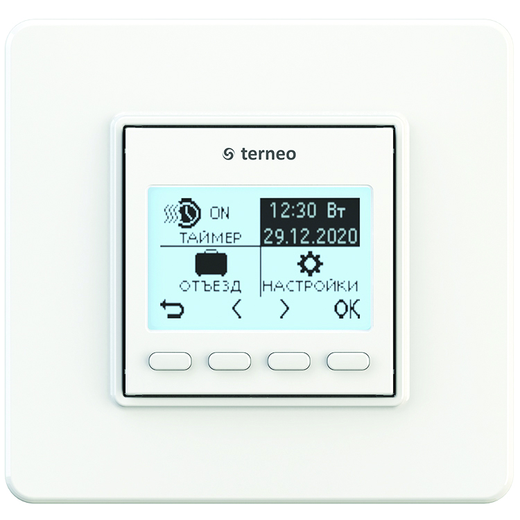 Терморегулятор тепл. підл. Terneo PRO, 24/7, 16А, підлога 5..60 °С, повітря 5…35 °С