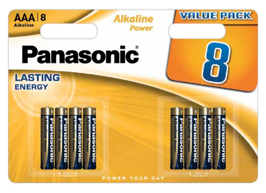 Батарейка PANASONIC LR03 Alkaline Power, (LR03APB/8BW)