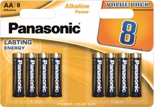 Батарейка PANASONIC LR06 Alkaline Power, (LR6APB/8BW)