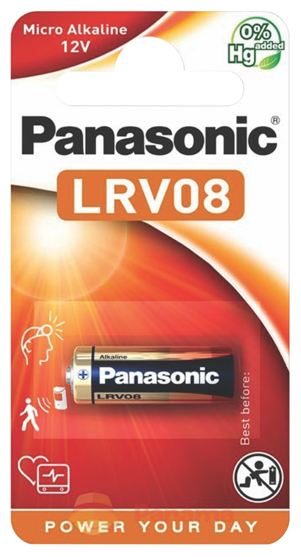 Батарейка LRV08 (23A / MN21), 1*1шт, PANASONIC (LRV08L/1BE)